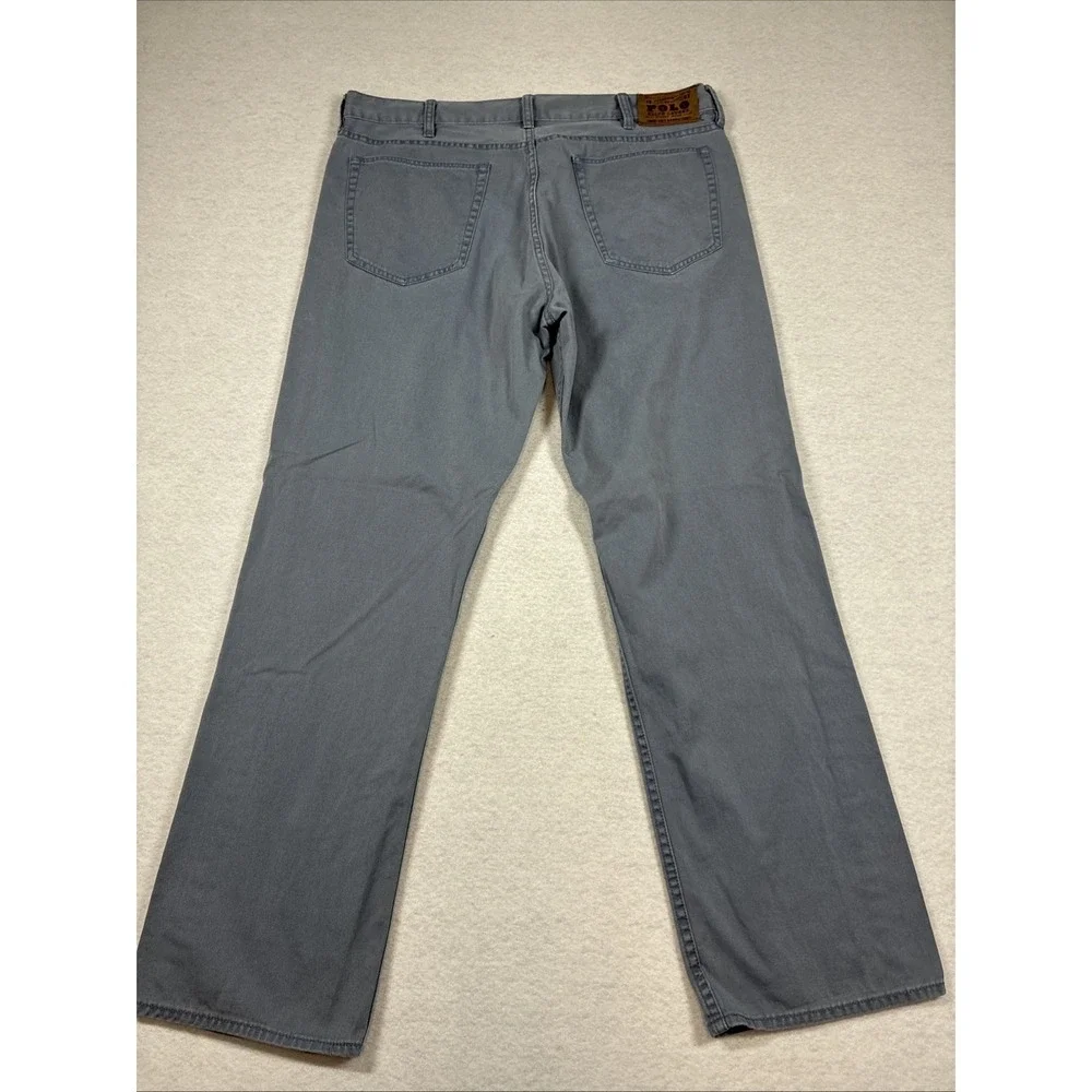 Polo Ralph Lauren Dry Goods Mens Chino Pants 36x30 Light Blue Flat Front‎ Preppy